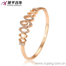 Fashion Pretty Rose Gold -Plated Bangle with Oval Small Circles